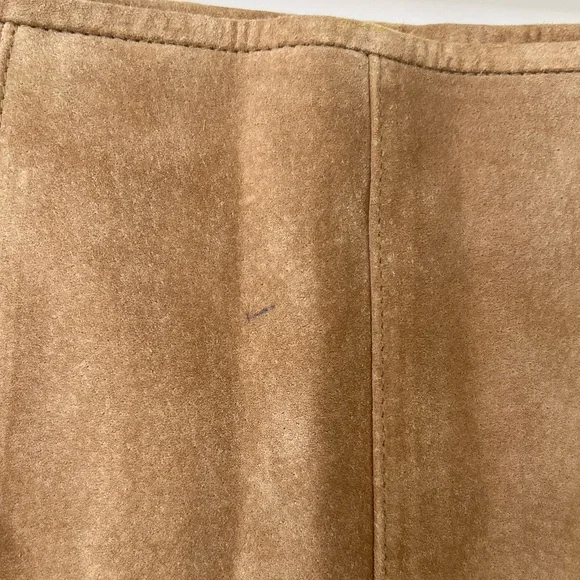 Ann Taylor Petites 100% Leather Skirt Tan Camel Size 2P - Picture 2 of 10